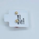 ❤️ 14k solid Gold Pink color earrings studs ❤️ 8mm cubic zirconia ❤️ Aretes Rosa en oro de 14 kilates Photo 3