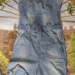 Guess  los Angeles denim fringe ankles jumpsuit size 2 Photo 1
