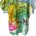 Hand painted tropical top by M. Savignano White Size undefined Photo 2