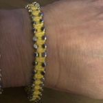 Fossil yellow woven adjustable cord bracelet Photo 1