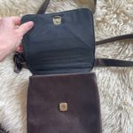 Liz Claiborne Vintage 90s brown leather crossbody bag square mini bag Photo 6