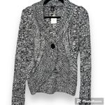 Rue 21  size small grey one button cocoon cardigan long sleeve scooped side design Photo 10