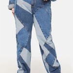 Funky Patchwork Jeans Blue Size 1X Photo 1