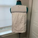 Kuhl  White and Grey Katrin Embroidered Sleeveless Organic Cotton Tank Photo 10