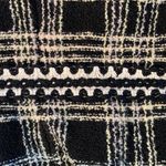 St. John Tweed Knit Women Zipper Blazer Size 10 Black Lime Green Tan & White Photo 5