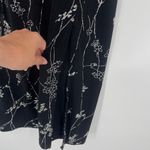 Vtg Y2 Eve Adams Midi Dress Sz M Holiday Gala Metallic Glitter Formal Floral Black Size M Photo 5