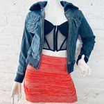 MOTTO Your Style Mantra Chaqueta vaquera Sz S Zip Up Algodón Spandex Biker Blue Jean Photo 0