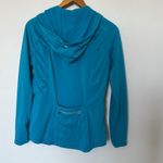 Athleta Half Mile Hoodie Full Zip Blue Slim Fit Jacket Size Medium Photo 4