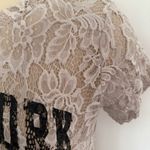 French Pastry  Blush Pink Sheer Lace New York Short Sleeve Top Size 3X Photo 1