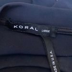 Koral Mina Blackout Womens Black Long Sleeve High Neck jersey Shrug Top Size L Photo 2