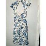 Reformation Off White Toile Satin Sweetheart Neckline Rosi Mini Dress Size 6 Photo 5