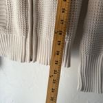 Banana Republic Cream Waffle Knit Zip Up Cardigan Sweater L Preppy Old Money Photo 8