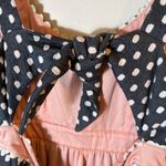 Judith March  Polka Dot Fit & Flare Dress Pink Waist Bow‎ Back Size Large Photo 5