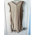 Anthropologie Sweater Vest Medium Tan Hemp Blend Patchwork Hippie Boho Brown Photo 7