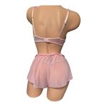 Rachel Roy  women’s extra large sheer pink sleep shorts ruffle elastic waistband Photo 5