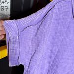 Zenana Outfitters NWOT Acid Washed Double Gauze Short Sleeve Shirt Lavender Size Small Photo 8