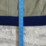 Talbots  Cardigan Sweater Womens XL Petite Olive Green Navy Yellow Trim Cotton Photo 6