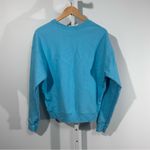 Champion Reverse Weave Logo Crewneck Sweatshirt Blue Pink Large Photo 1