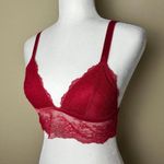 Victoria's Secret  Red Lace Bralette Bra Top Cropped Size Small Photo 1