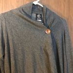 Bobeau  One Button Waterfall Grey Cardigan Photo 4