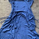 Lulus Denim Blue Wrap Maxi Dress Photo 3