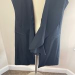 Bisou Bisou Black Ruffle Trim Women’s Vest, XL Photo 2