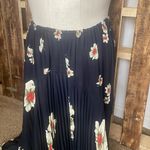 Vince Gardenia Floral-print pleated seamed midi skirt elastic waist pockets Sz S Photo 4