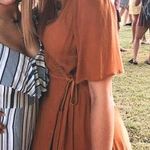 Burnt Orange Wrap Dress Photo 0