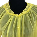Vintage 50s 60s sheer yellow housecoat Photo 2