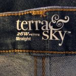 Terra & Sky Womens Jeans Size 26W Petite High Rise Straight Leg Med Wash New Photo 5