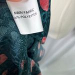 Queen B Maternity London Polka‎ Dot Satin Maxi Dress Teal Red Ruffle Hem Size 16 Green Photo 12