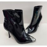 INC International Concepts Boots Size 5 Black Patent Pointed‎ Toe Stiletto Heels Photo 1