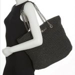 Kurt Geiger  Brixton Raffia Black Tote Photo 1