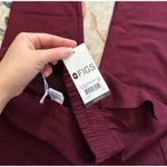 FIGS Yola High Waisted Pant In Burgundy Photo 7