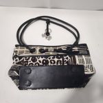 Brighton Black and White Animal Print Handbag with Decorative Charms Photo 1