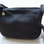 Saks 5th Avenue Saks Fifth Avenue Vintage Intrecciato Woven Shoulder / Crossbody Bag in Black Photo 0