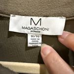 Magaschoni  Woman 1X Pullover Sweatshirt Olive Green Quarter Zip‎ Mock Neck Photo 2