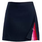 G/FORE Grosgrain Skort Twilight Navy Blue Size 2 Snaps Pink Red Stripes Skirt Photo 0