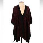 White House | Black Market Burgundy Shawl Cardigan Wrap Sweater Size XS / Small Photo 3