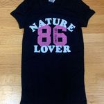 PINK - Victoria's Secret Victoria's Secret PINK Nature Lover 86 Baby Tee Shirt Black Women's Small Photo 0