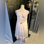 NWT Feager Sun Dress to the knee White Spaghetti Straps VNeck & Lace over chest Size XL Photo 4
