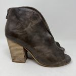 Antelope  Peep Toe Block Heel Ankle Boots Booties Taupe‎ EU Size 40 Women’s 9-9.5 Photo 1