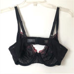 Parisa by Amir Black Pink Floral Lace Bra 34B Photo 1