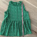 Betsey’s Boutique Green Floral Ruffle Peplum Sleeveless Top Size M Size M Photo 5