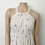 Free People [] New Romantics Etched Embroidered Cutout Halter Midi Dress Sz Small Photo 3