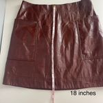 Anthropologie Maeve faux patent leather mini skirt Photo 5