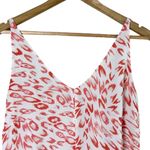 CAbi Flirty Cami Animal Print Coral Pink Sleeveless Top Blouse V-Neck, Size XS Photo 2
