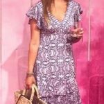 Nanette Lepore Abstract Dress in Blue 12 Womens Sheath Midi Photo 8