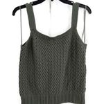 Margaux & Ellie Green Knit Pattern Square Neckline Sleeveless Sweater Top XL Photo 0