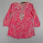 Lilly Pulitzer  Holly Top‎ XS Pink Pout Paisley Long Sleeve Tunic Top NWT Photo 0